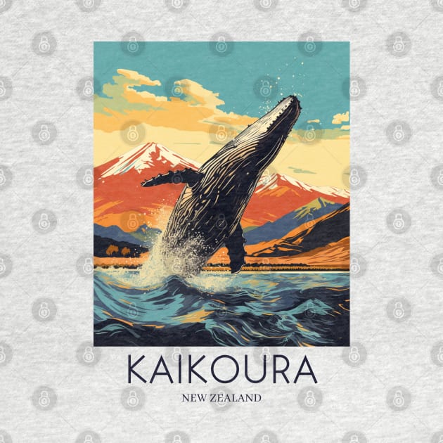 A Pop Art Travel Print of Kaikoura - New Zealand by Studio Red Koala